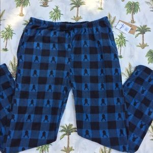 Nwt bronze eagle sleeves pant plaid blue sz large
